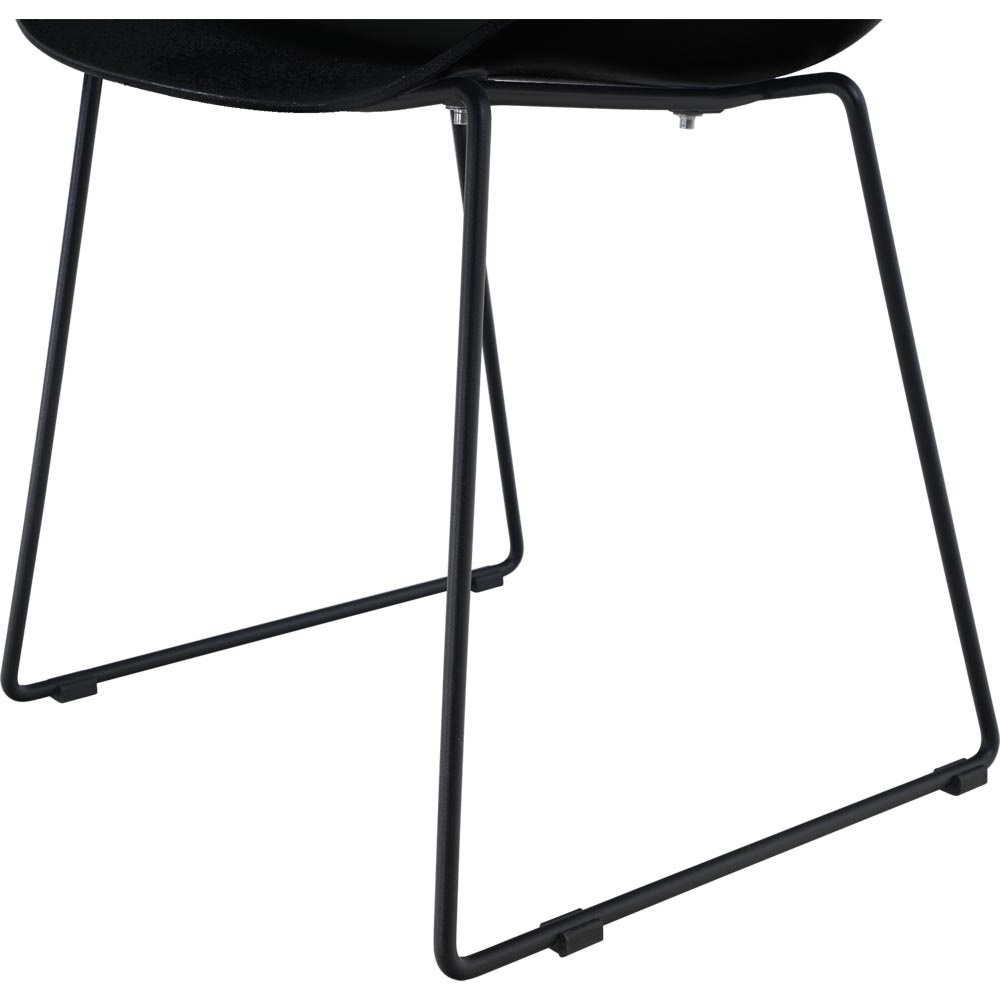 Lesli Living - Bistrostoel Orly - Zwart - 58,5x45,5∕53x79cm - Set van 4