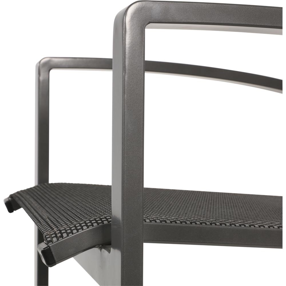 Lesli Living - Bistrostoel Mojito - Antraciet - 55x65x95cm