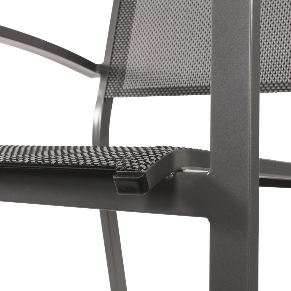 Lesli Living - Bistrostoel Mojito - Antraciet - 55x65x95cm