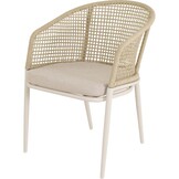 Lesli Living - Bistrostoel Kioto - Beige - 56x62x77cm - Set van 2