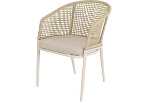 Lesli Living - Bistrostoel Kioto - Beige - 56x62x77cm - Set van 2