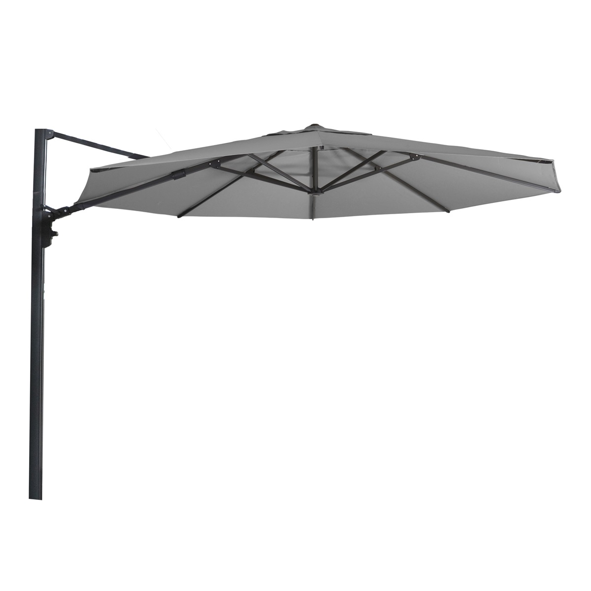 Lesli Living - Push-up parasol Virgo - Grijs - Ø350cm
