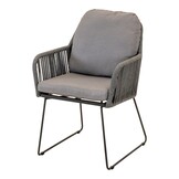Lesli Living - Bistrostoel Riff - Grijs - 58x66x88cm - Set van 2