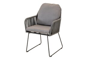 Lesli Living - Bistrostoel Riff - Grijs - 58x66x88cm - Set van 2