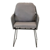 Lesli Living - Bistrostoel Riff - Grijs - 58x66x88cm - Set van 2
