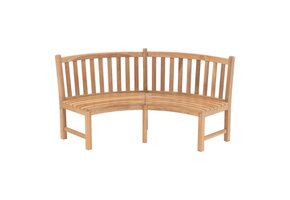 Lesli Living - Loveseat teak - Zwart - 200x53x92cm