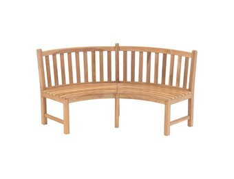 Lesli Living - Loveseat teak - Zwart - 200x53x92cm