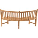 Lesli Living - Loveseat teak - Zwart - 200x53x92cm