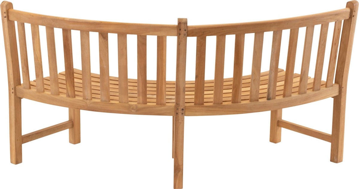 Lesli Living - Loveseat teak - Zwart - 200x53x92cm