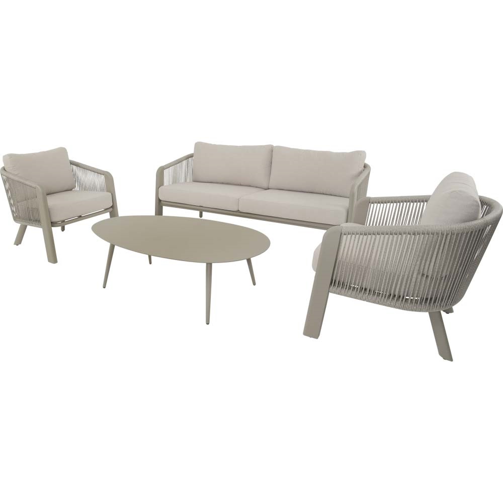 Lesli Living - Loungebank Tanoa - Taupe - 174x78x69cm