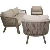 Lesli Living - Loungebank Tanoa - Taupe - 174x78x69cm