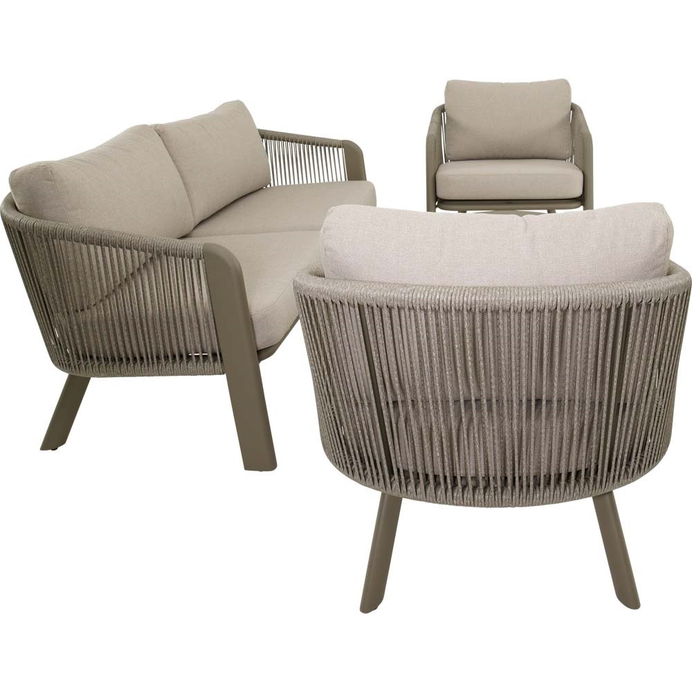 Lesli Living - Loungebank Tanoa - Taupe - 174x78x69cm