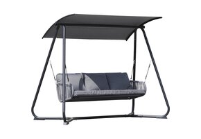 Lesli Living - Loveseat Elba - Zwart - 236x125x180cm