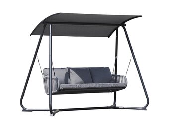 Lesli Living - Loveseat Elba - Zwart - 236x125x180cm