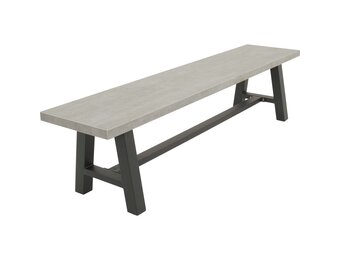 Lesli Living - Bankje Fresco - Grijs - 180x40x45cm