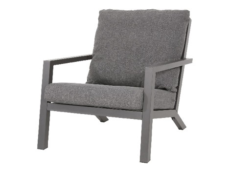 Lesli Living - Bistrostoel Down - Grijs - 75x97x79cm - Set van 2