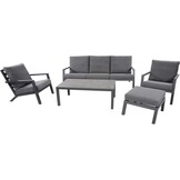 Lesli Living - Bistrostoel Down - Grijs - 75x97x79cm - Set van 2