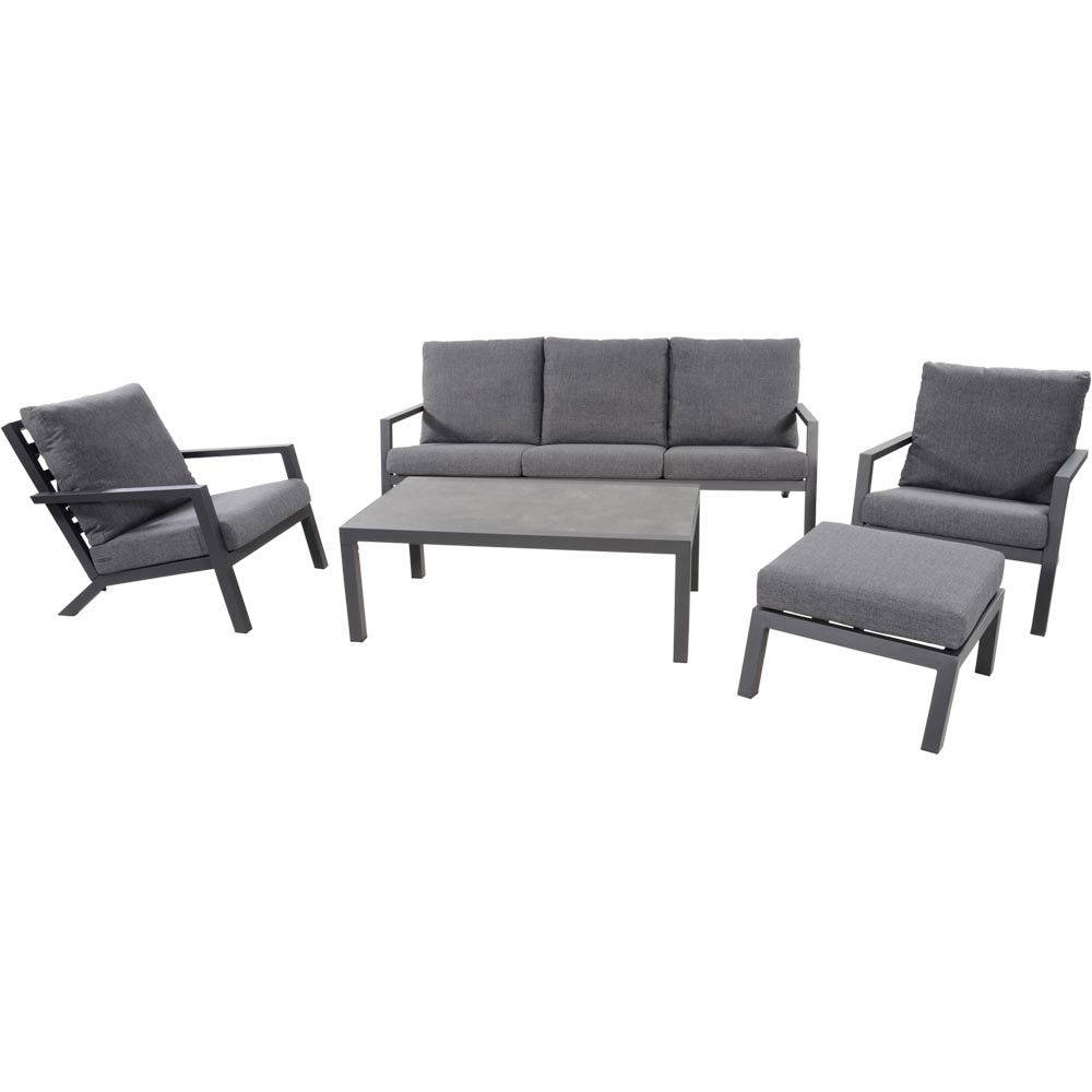 Lesli Living - Bistrostoel Down - Grijs - 75x97x79cm - Set van 2