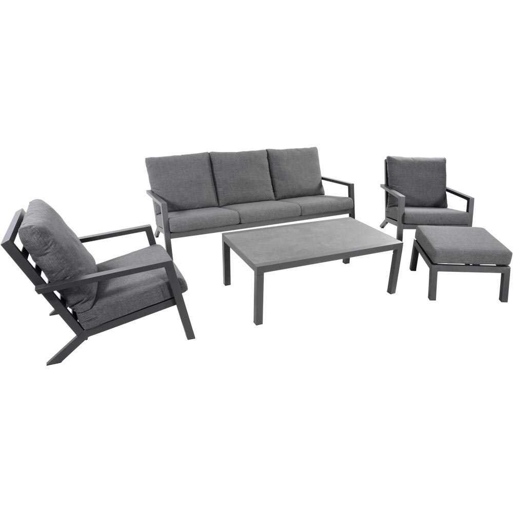 Lesli Living - Bistrostoel Down - Grijs - 75x97x79cm - Set van 2