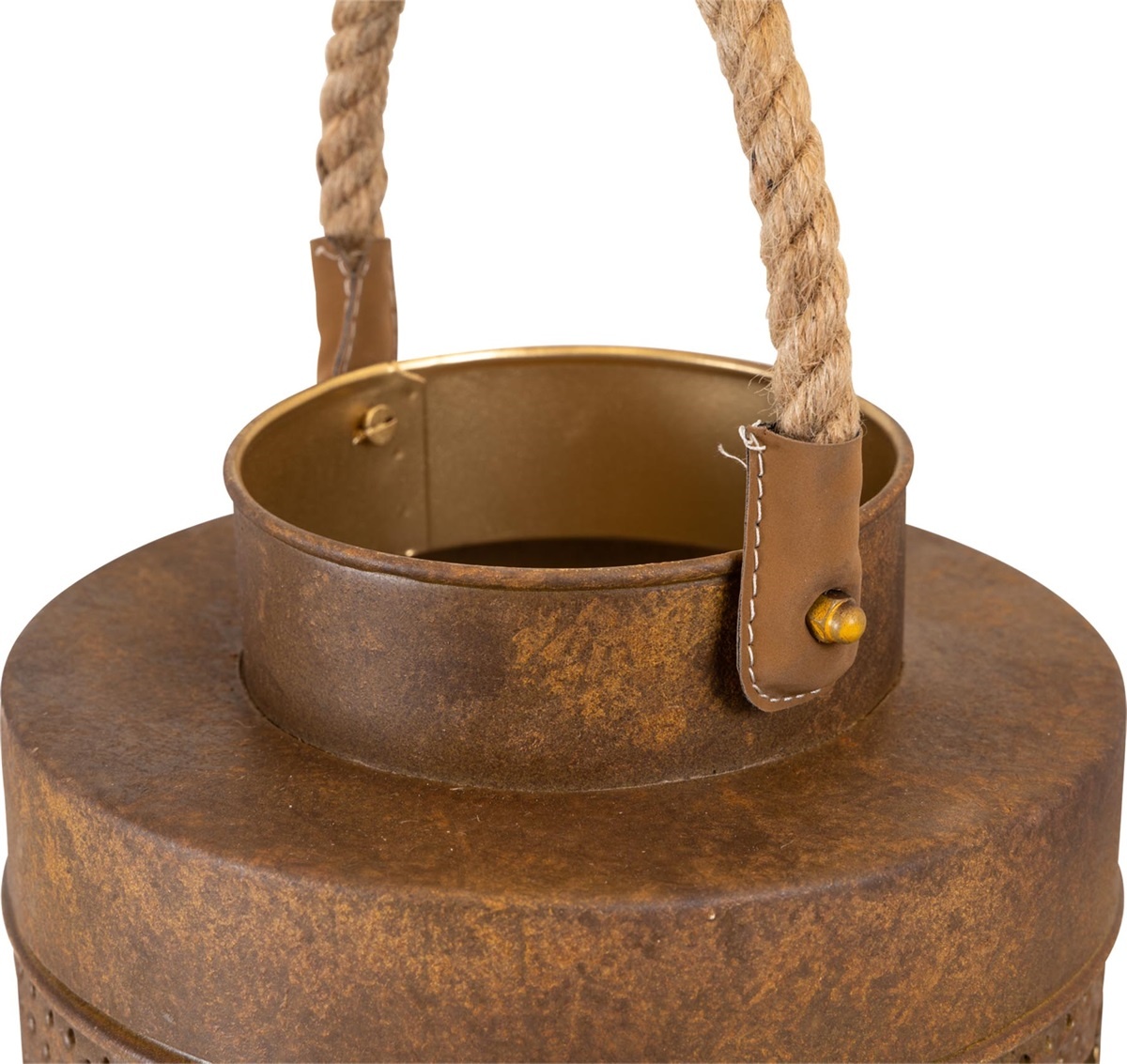 Lesli Living - Lantaarn Wave - Zwart - Ø32x20cm