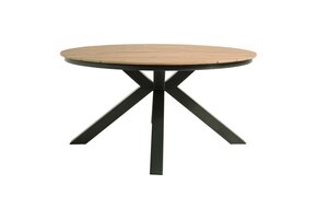 Lesli Living - Tuintafel Arezzo - Antraciet - Ø120x74cm