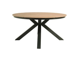 Lesli Living - Tuintafel Arezzo - Antraciet - Ø120x74cm