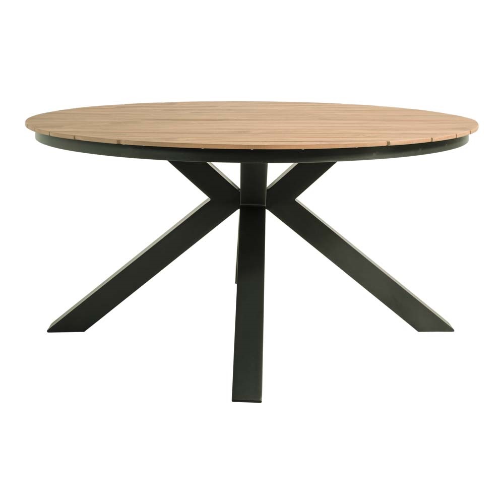 Lesli Living - Tuintafel Arezzo - Antraciet - Ø120x74cm