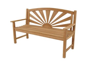 Lesli Living - Loveseat Sunburst - Zwart - 156x64x96cm