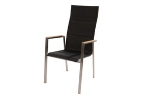 Lesli Living - Bistrostoel hoge - Zwart - 59x66x109cm - Set van 4