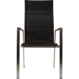 Lesli Living - Bistrostoel hoge - Zwart - 59x66x109cm - Set van 4