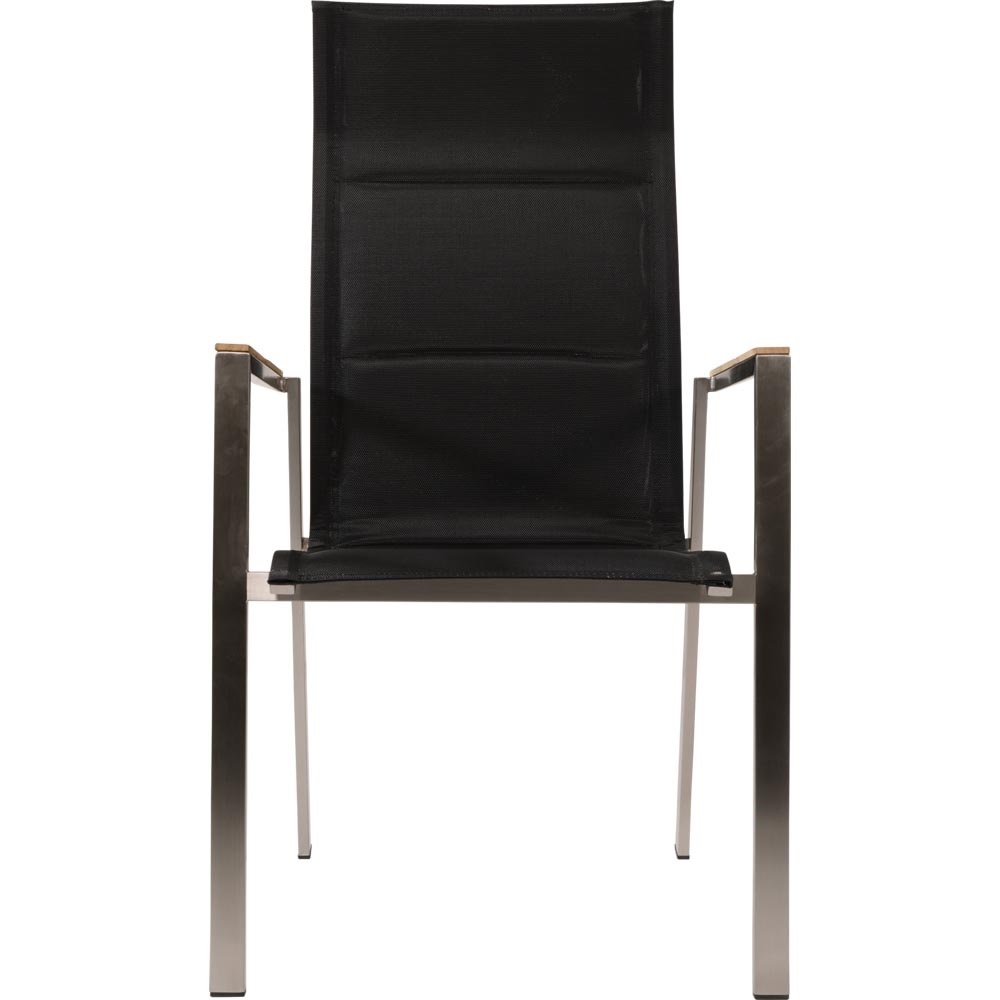 Lesli Living - Bistrostoel hoge - Zwart - 59x66x109cm - Set van 4