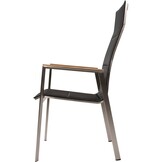 Lesli Living - Bistrostoel hoge - Zwart - 59x66x109cm - Set van 4
