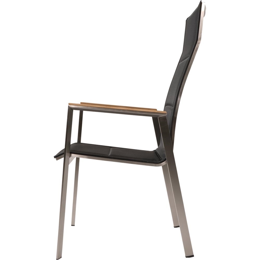 Lesli Living - Bistrostoel hoge - Zwart - 59x66x109cm - Set van 4