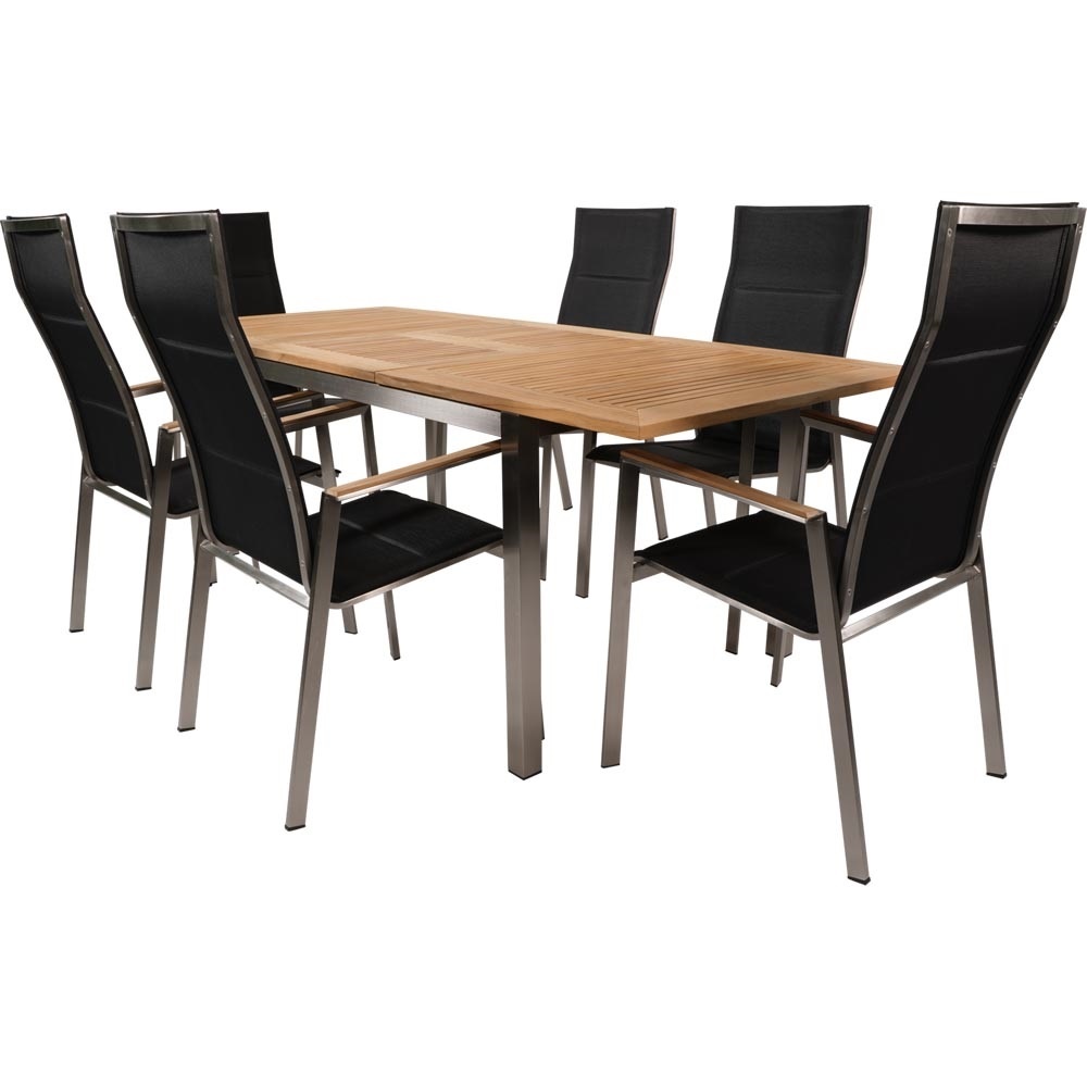 Lesli Living - Bistrostoel hoge - Zwart - 59x66x109cm - Set van 4