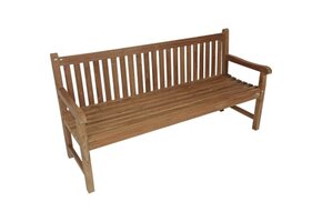 Lesli Living - Loveseat teak - Zwart - 180x65x92cm
