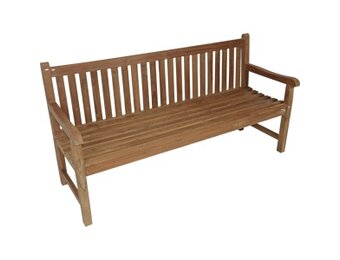 Lesli Living - Loveseat teak - Zwart - 180x65x92cm