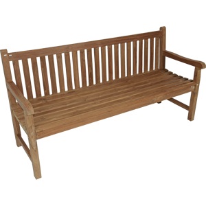 Lesli Living - Loveseat teak - Zwart - 180x65x92cm