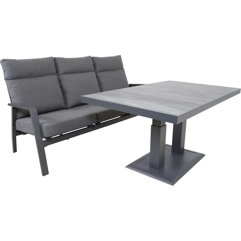 Lesli Living - Loveseat Ohio - Grijs - 192x81x98cm