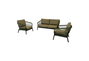 Lesli Living - Loungebank Zavi - Groen - 163,5x83x72,5cm