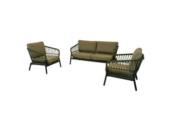 Lesli Living - Loungebank Zavi - Groen - 163,5x83x72,5cm