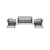 Lesli Living - Loungebank Zavi - Groen - 163,5x83x72,5cm