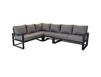 Lesli Living - Loungebank Tormenta - Antraciet - 137x80x86cm