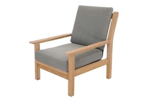 Lesli Living - Bistrostoel teak - Zwart - 65,5x86x82,5cm