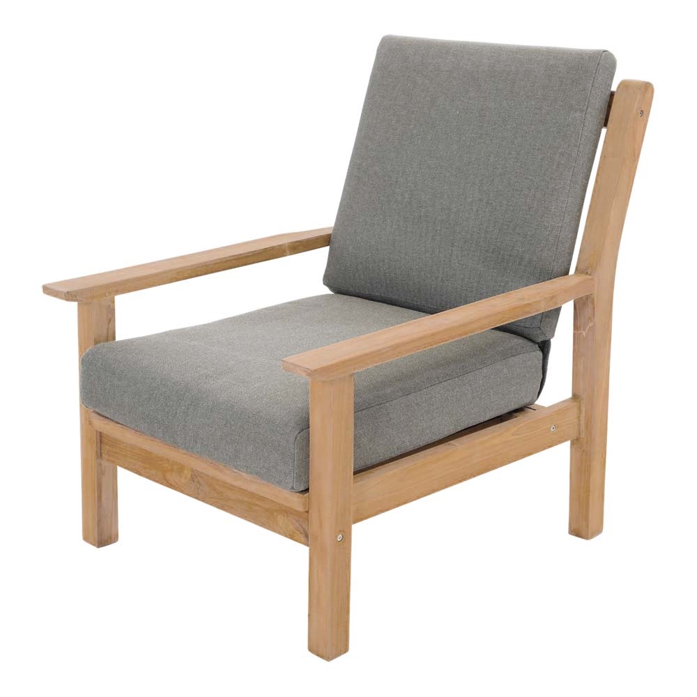 Lesli Living - Bistrostoel teak - Zwart - 65,5x86x82,5cm