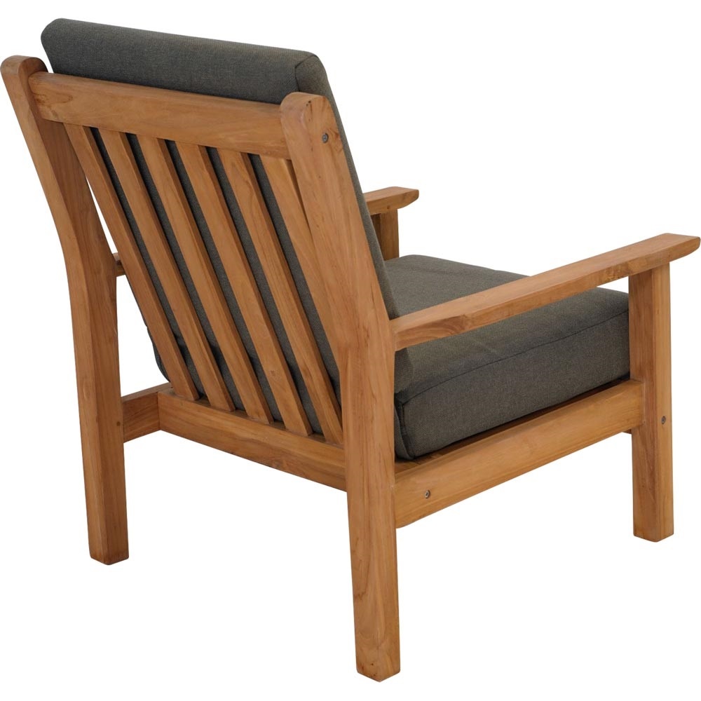 Lesli Living - Bistrostoel teak - Zwart - 65,5x86x82,5cm
