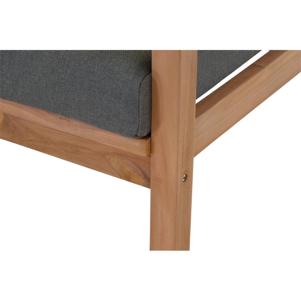 Lesli Living - Bistrostoel teak - Zwart - 65,5x86x82,5cm