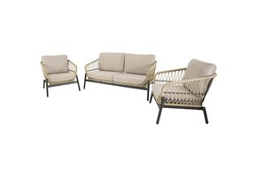 Lesli Living - Loungebank Zavi - Beige - 163,5x83x72,5cm