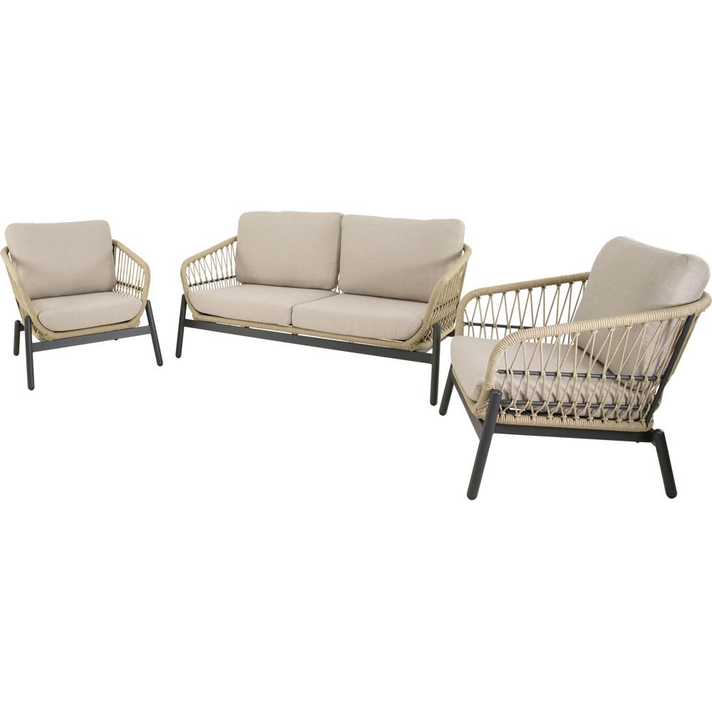 Lesli Living - Loungebank Zavi - Beige - 163,5x83x72,5cm