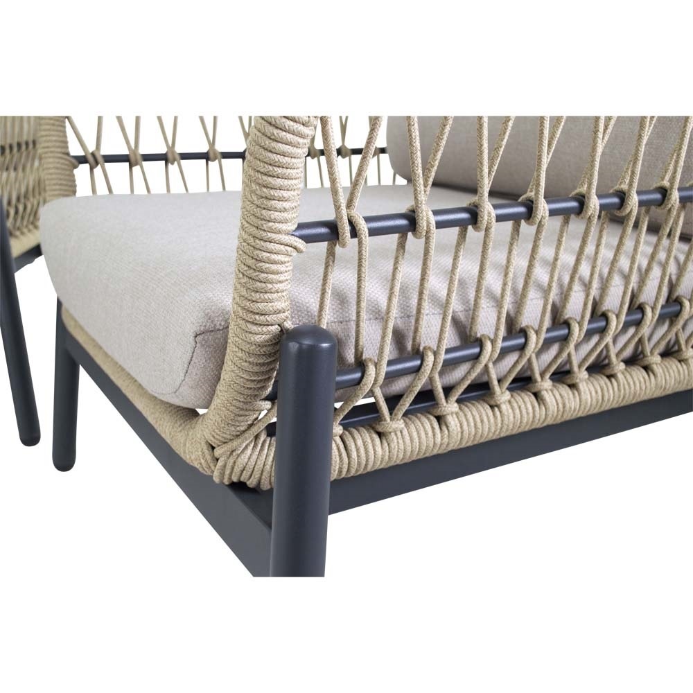 Lesli Living - Loungebank Zavi - Beige - 163,5x83x72,5cm