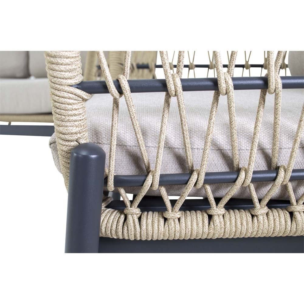 Lesli Living - Loungebank Zavi - Beige - 163,5x83x72,5cm